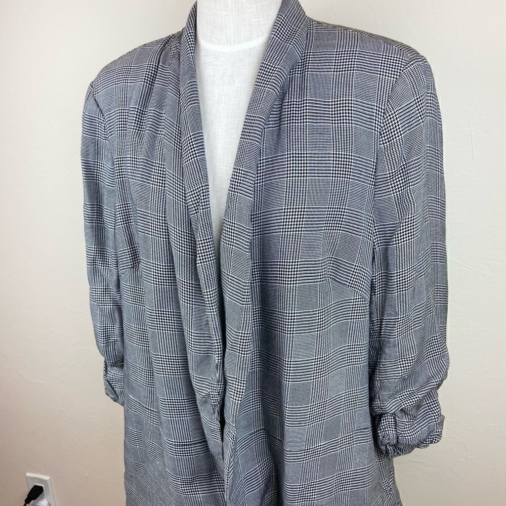 1. State Gray Check Oversized Blazer Jacket - Picture 2 of 6